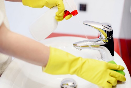 Professional cleaning of apartment block corridors in N4