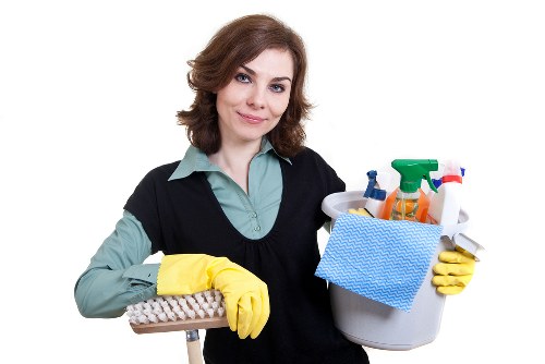 Professional carpet cleaning process in a living room