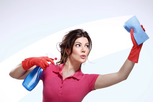Local office cleaners maintaining a reception space in N4